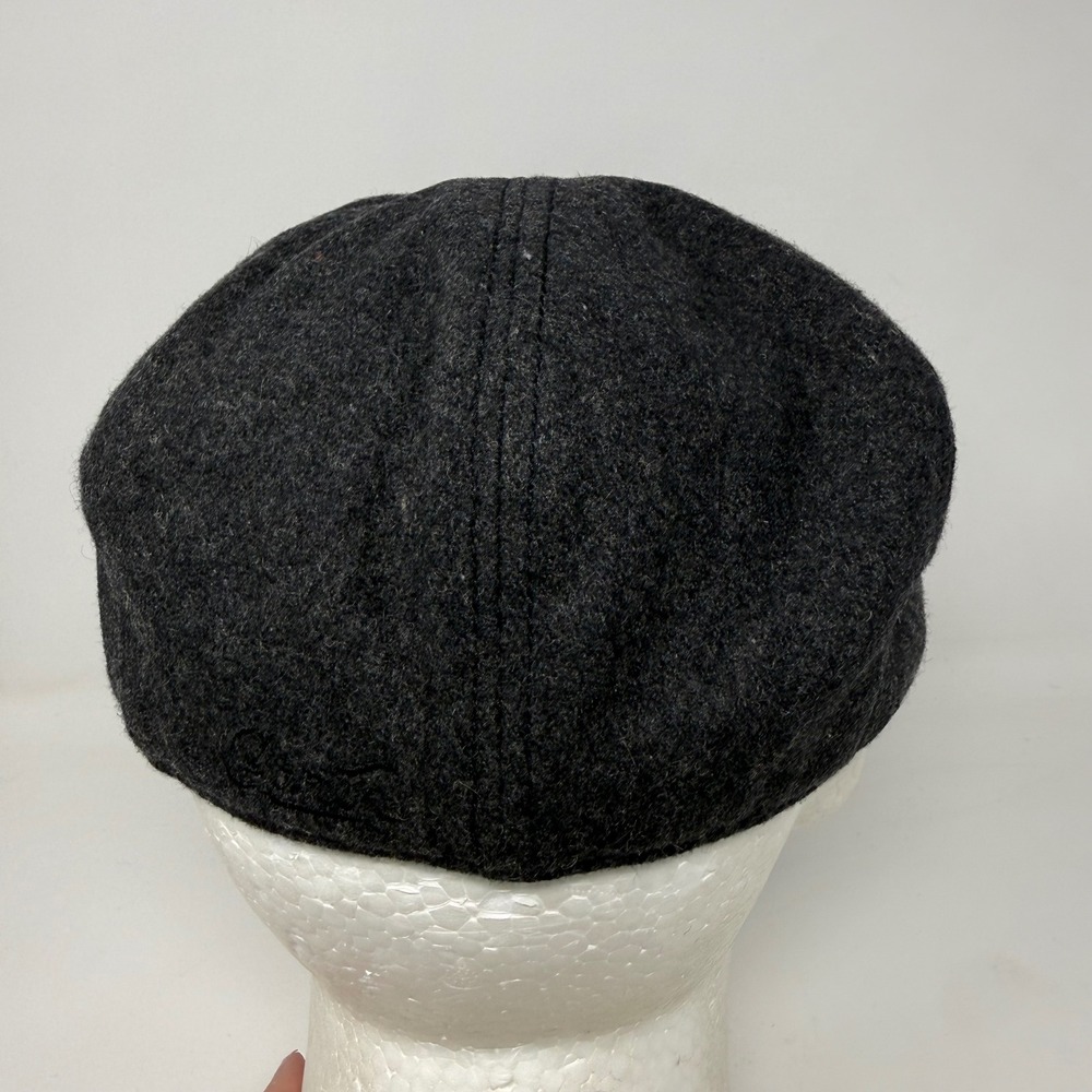 Goorin Bros Mens Wool Blend Newsboy Cap Charcoal Grey 8-Panel Flat Hat Large - Picture 4 of 12